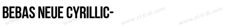 Bebas Neue Cyrillic字体转换